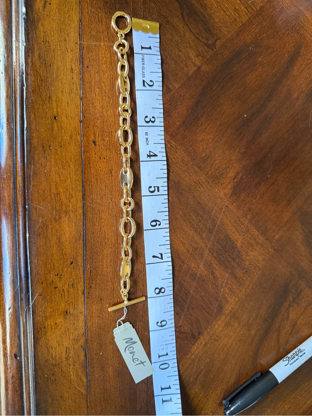 Monet Gold Link Toggle Bracelet